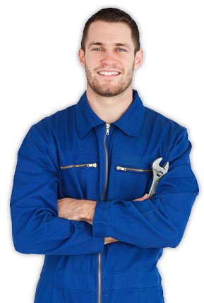 Worker in Blue